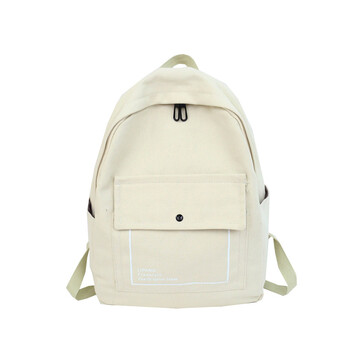 日系简约帆布双肩包女韩版学院风中学生百搭背包原宿ulzzang书包zb