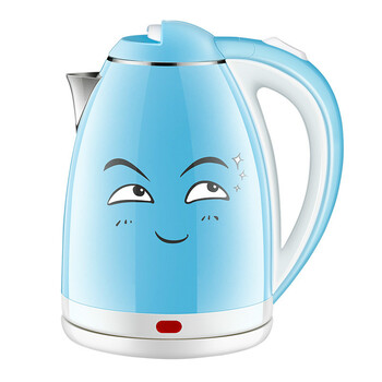 电热水壶食品级不锈钢印logo不锈钢电烧水壶快速开水壶 容信天蓝壶2l