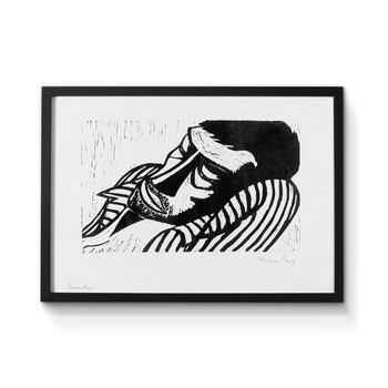 现代简约客厅装饰画卧室书房小清新挂画艺术插画黑白壁画berg版画 hw