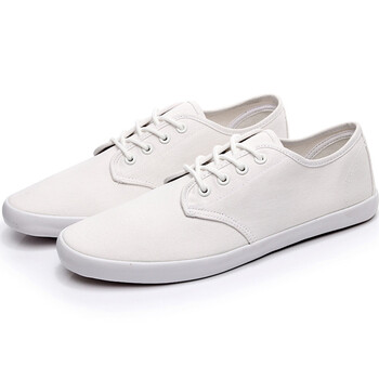 白色低帮时尚男鞋帆布鞋男2018新款休闲鞋韩版百搭潮ins文艺布鞋 白色