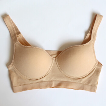 少女文胸高中生学生背心式聚拢无钢圈薄款 肤色 2xl(适合90c和90d)
