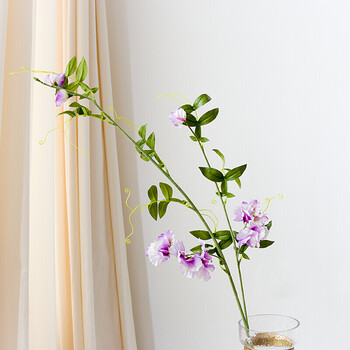豌豆花仿真假花束客厅餐桌藤蔓花艺摆放花卉吊顶装饰藤条植物摆设