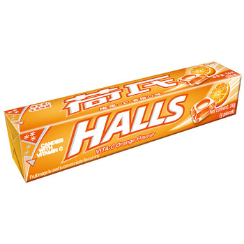 荷氏 halls 维果c香橙水果糖34g