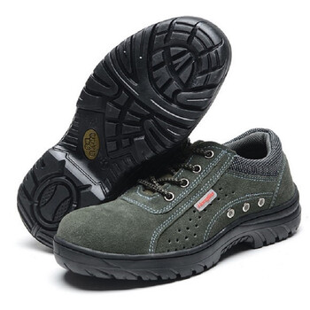 带钢板劳保鞋网面男透气耐砸钢头鞋耐滑钢包头耐护化鞋耐酸碱老保鞋