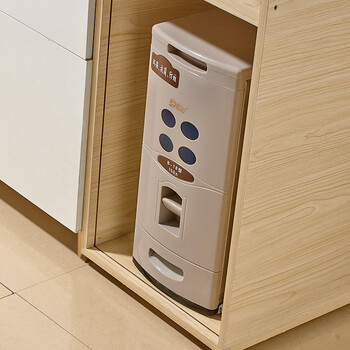 米柜304不锈钢 抽拉式厨房橱柜储米桶 自动计量潮储米箱 202不锈钢米