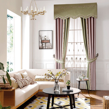 新华隆窗帘时尚棉麻高遮光窗帘纱 棉麻窗帘布 布(粉紫色)sd31 散剪