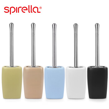 丝普瑞瑞士品牌SPIRELLA Retro简约卫生间陶瓷马桶刷清洁刷可换刷头 黑色(单件)