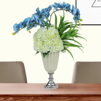 仿真花现代酒店样板房家居软装饰品客厅落地花艺套装摆件花瓶假花