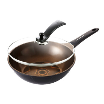 
                                        韩库(highcook)30cm韩国进口4D系列炒锅不粘锅无烟锅电磁炉炒菜锅具(BZ009-ZY)                