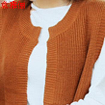 意雅俪 2015韩版文艺范中长款针织马甲无袖毛衣开衫宽松外套女 L1042 巧克力色 均码