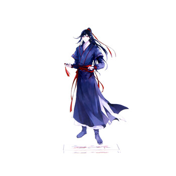 立牌 魔道祖师蓝忘机魏无羡 新款亚克力立牌摆件送挂件 魏无羡logo款