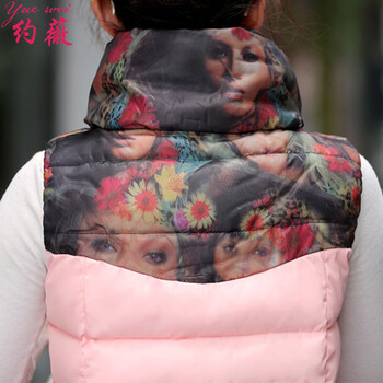 约薇  2015棉服女短款马甲韩版轻薄立领马夹背心外套  YW505 白色 XXXL