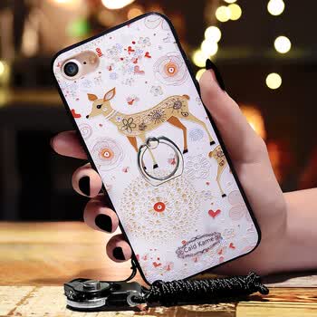苹果iphone7手机壳p果七保护套a1660挂绳创意摔4.