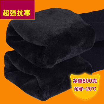 波司登秋冬季打底裤女加绒加厚超特厚棉裤高腰外穿显瘦一体踩脚保暖裤清仓特价 黑色 均码