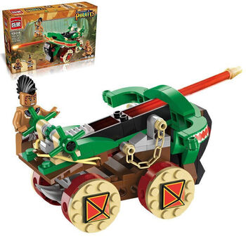 海盗系列积木掠夺者号1311拼装拼插玩具模型 1304牛头弩