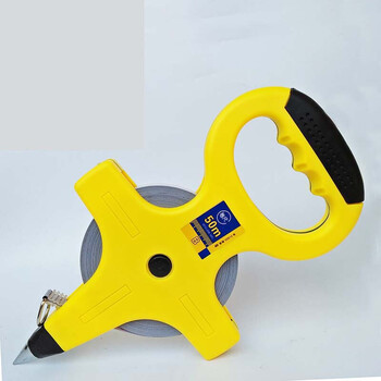 软尺布尺米尺钢卷尺皮尺30米50米100米m工程尺测量尺 黄色 钢卷尺 100