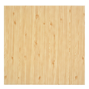 卧室墙裙护墙吊顶天花板贴纸防水墙面装饰 高端松木色70x70厘米10片装