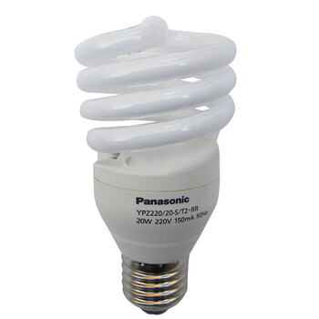 松下（Panasonic）螺旋型节能灯20W E27灯头 4支装 冷光/日光色