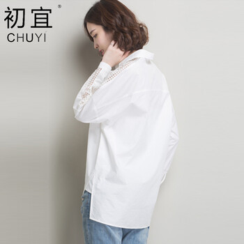 初宜2016夏季新款韩版修身显瘦时尚棉麻短袖衬衫女Y145 绿色. M