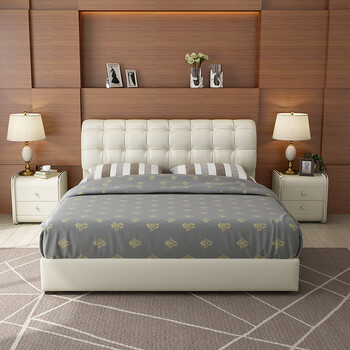 dm 小户型双人床高箱储物主卧室床1.5 1.8 2.