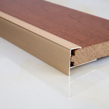 地板扣条 铝合金f型楼梯扣飘窗包边仿实木纹扣条实