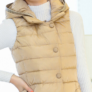 语琳暄 2015新款韩版修身短款羽绒服棉衣马甲 女 7765 深卡其色 XL