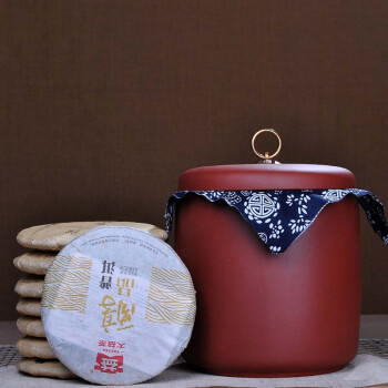 
                                                            茗露 茶叶罐 宜兴紫砂茶叶罐醒茶罐 大号七子饼罐 普洱茶罐茶饼罐宜兴紫砂茶叶罐 醒茶罐 茶 红泥七饼铜扣款                