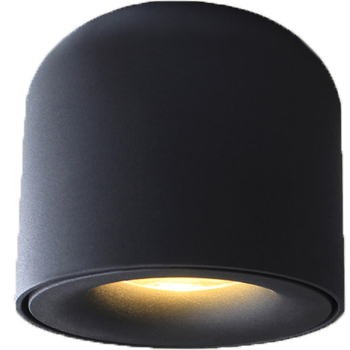 明装筒灯北欧天花灯客厅玄关过道阳台餐厅cob聚光射灯 7w调光款黑色