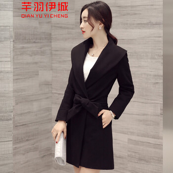 
                                        芊羽伊城韩版气质风衣女中长款女士春季新款春秋学生外套女 红色 XXL                
