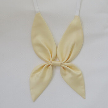 水手服免打金鱼结免打三角巾学生领结 职业纯色领花 奶黄 通用