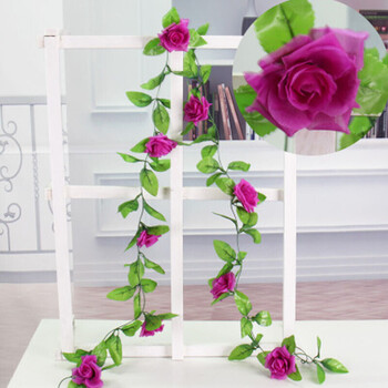 塑料藤蔓吊花空调管管子装饰遮挡室内假花花腾条新款家居软装装饰田园