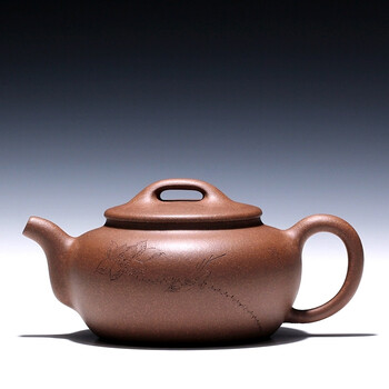 紫砂名家艺师陶建 手工紫砂壶茶壶 老段泥 禅韵 t