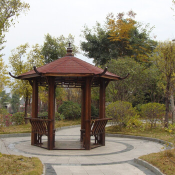 c款:六角亭14厘米方柱