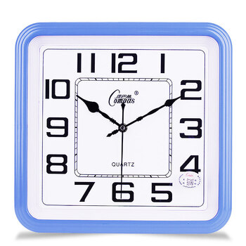 康巴丝 方形电子挂钟客厅静音钟表家庭创意时尚艺术简约现代石英钟