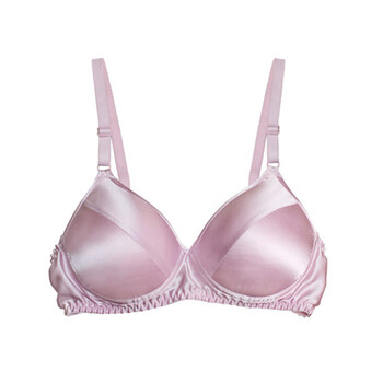 桑蚕丝舒适睡眠大码内衣 藕荷色 90c=40c