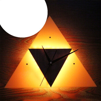择尔达传说三角形创意led夜灯挂钟无线遥控多色灯光家居饰 泽尔达三角