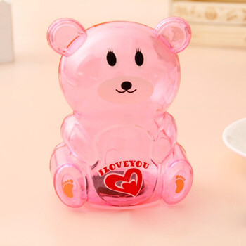 走心礼物小礼品学生网红奖品 创意生日实用送男生女生 玫红色 小熊