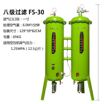 真空泵空壓機自動排水油水分離器壓縮空氣淨化噴漆氣動除水過濾器 8級