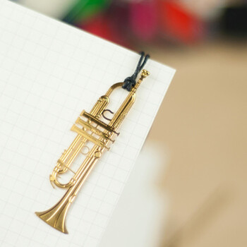 金属书签音乐乐器书签学生毕业礼物送老师精美礼品 小号