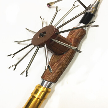 打鳖竿甲鱼枪甲鱼竿团鱼竿 1.55米附轮,线,钩,坠,滑轮 1.55米裸竿