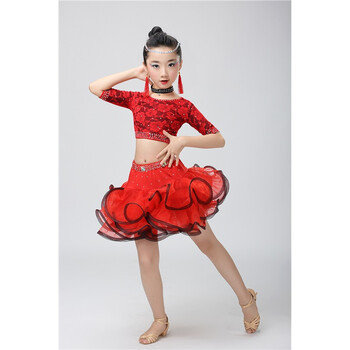 新款儿童拉丁舞裙春夏季女童练功演出服少儿考级比赛表演演出服装