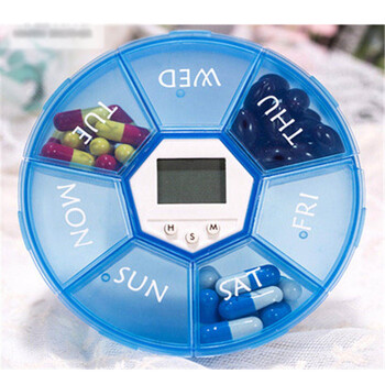 玛丽弟弟 港囧语音定时药盒 智能电子迷你小药盒 便携药盒 药品收纳盒