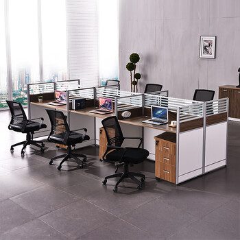办公家具简约组合职员桌椅现代屏风工位办公桌 非标定制单排不发货 不
