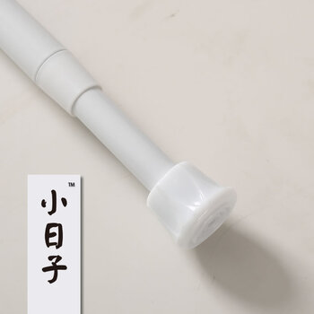 
                                        小日子（LittleDay） 小日子门帘杆 优质高碳钢静音喷塑伸缩免打孔半帘杆 防静电象牙白70-120cm                