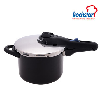 Kochstar考斯达 德国进口珐琅搪瓷压力指示器高压锅 6L 22cm 黑色
