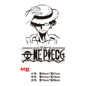 海贼王背影系列墙贴路飞索隆墙贴卧室房间装饰贴纸卡通动漫宿舍贴 m款