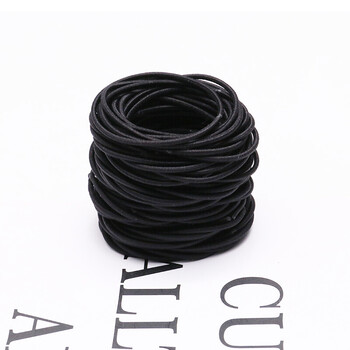 亿贝琳女孩子扎头发的皮筋饰品简约尼龙发圈发绳皮筋 黑色