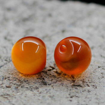 10粒国彩色仿珍珠纽扣 高档衬衫毛衣开衫旗袍童装盘钮扣子 橙色 10粒