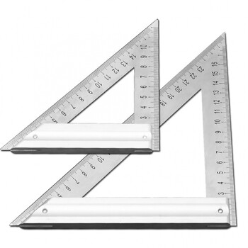 三角尺 90度加厚角尺不锈钢三角尺 木工钢板尺直角尺45度角尺 上匠
