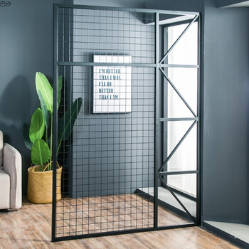美式工业风铁艺隔断屏风loft创意餐厅客厅玄关隔断墙装饰隔断 款式三